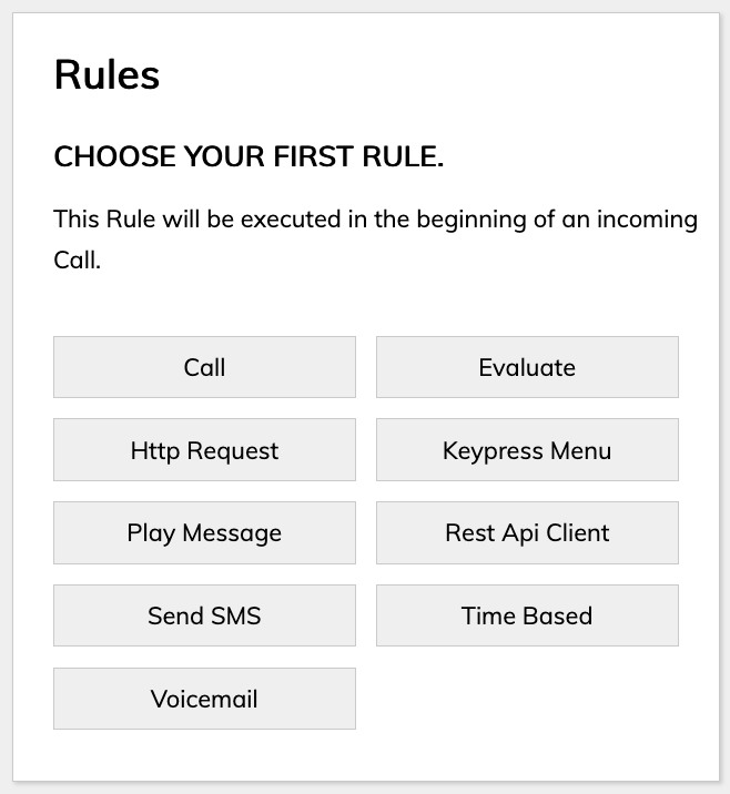 Call rule select